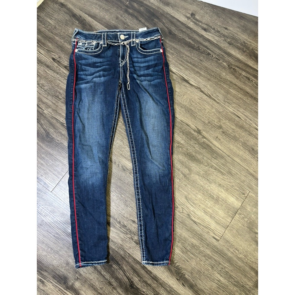 True Religion Halle Skinny Jeans Womens Sz 29 Blue